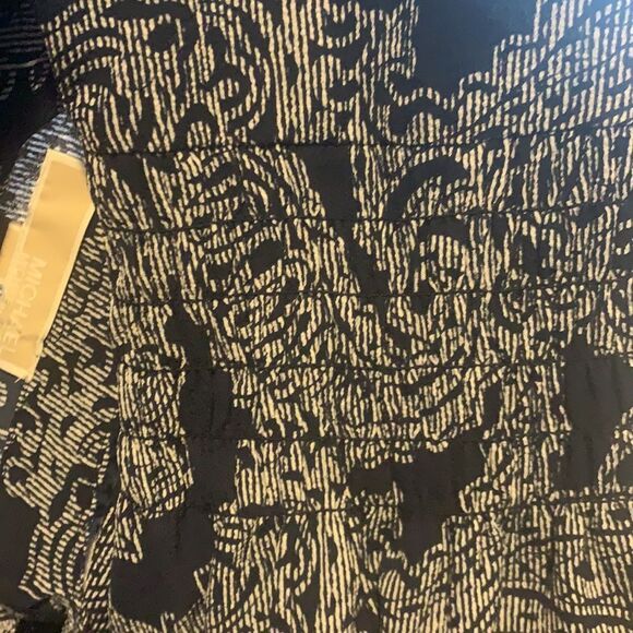 Michael Kors Navy Paisley Top Shirt Bell Sleeve Boho Medium - Picture 5 of 5